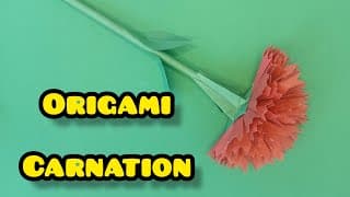 How to make an amazing carnation with paper? (Professional origami tutorial)