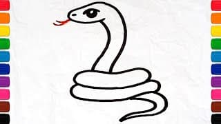 How to Draw a Snake Drawing Easy Step by Step for Kids and Toddlers