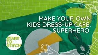Kids dress-up hero cape DIY sew your own | START TO STITCH
