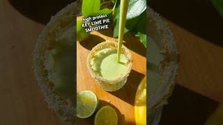 For when you want the pie without the work, make a key lime pie smoothie (bonus: 13g protein 💪)