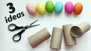 3 Super Easy Easter Craft Ideas with Toilet Paper Rolls - How to Make Adorable Egg Baskets / Fun DIY