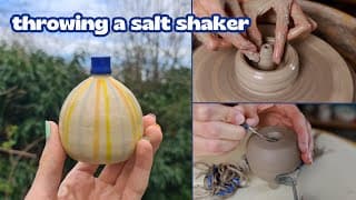 How To make a ceramic Salt Shaker // pottery throwing instruction