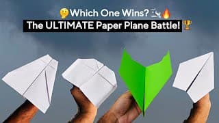 I Made 4 Super Cool Paper Airplanes! 🚀🔥 (Easy & Fast Flying) 4 Designs, 1 Winner - Watch Them Fly!