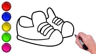 HOW TO DRAW SHOES EASY FOR KIDS | DRAW SHOES STEP BY STEP.