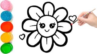 How to draw a flower | flower drawing for kids easy step by step