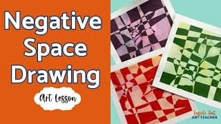 Easy Negative Space Drawing High School Art Lesson Idea