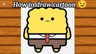 How to draw a cartoon character 😀 step by step drawing for beginners 😉