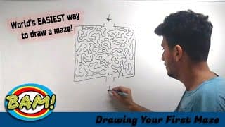 The EASIEST way in the world to draw a MAZE | The BAM Method