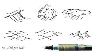 How to Draw Waves Step by Step Easy for Kids