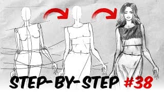 How to draw fashion sketches for beginners | Fashion Illustration Tutorial