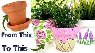 Painting Terracotta Pots with 6 Easy Ideas 🪴🎨 DIY Tips To Seal, Paint and Topcoat Your Pots
