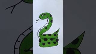 How to draw a snake from 2 step by step drawing
