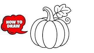How to Draw a Pumpkin - The Easiest Step-by-Step Tutorial for Beginners 🎃