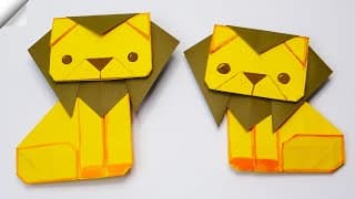 DIY Paper LION | Easy origami toys