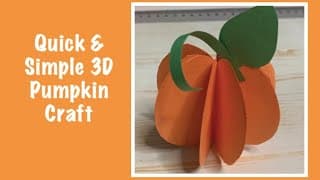 Quick & Simple 3D Pumpkin Craft - Made with circles cut out of paper!