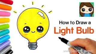 How to Draw a Light Bulb Cute and Easy