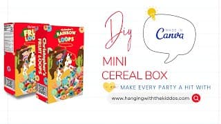 How to Make Custom Party Favors: Mini Cereal Box Canva Template