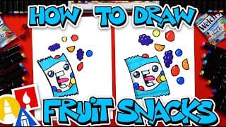 How To Draw Funny Fruit Snacks