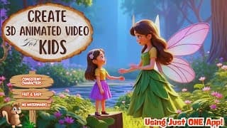 🎬 How to Create a 3D Animated Video for Kids Using Just ONE App! (No Watermark!) 🎨✨