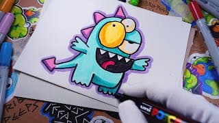 How to Draw a Three-Eyed Cute Monster: Easy Tutorial for Beginners