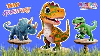 Learn 10 Dinosaur Names and Sounds for Kids | Fun Dino Adventure!