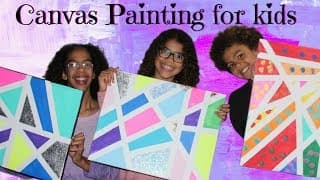 DIY CANVAS PAINTING FOR KIDS Quick and EASY canvas painting tutorial for children