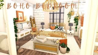 bloxburg BOHO AESTHETIC LUXURY bedroom -build ideas | speedbuild [roblox