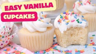 Easiest Vanilla Cupcake Recipe | One-Bowl, Super Soft! 🧁