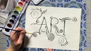 Practicing Calligraphy for kids