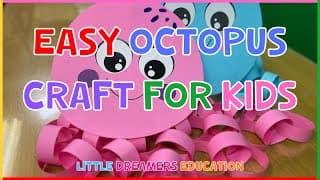 Easy Octopus Craft For Kids | Fun DIY Ocean Animal Craft | 4K
