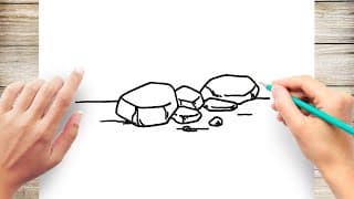 How to Draw Rocks Easy