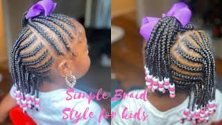 How to: Simple Braid style for kids with extension|Detailed|Step By Step
