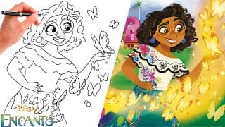 How To Draw MIRABEL FROM ENCANTO THE MOVIE | SUPER EASY DISNEY DRAWING
