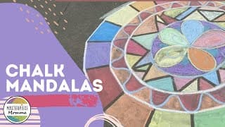 Sidewalk Chalk Mandalas Art Lesson for Kids