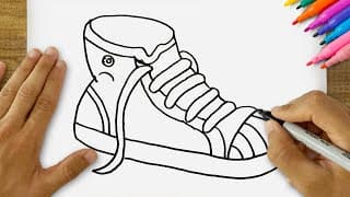 How to Draw Shoes? Very Easy Shoe Drawing - Easy Step-by-Step Drawings for Kids