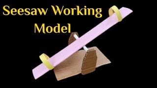 How To Make A Seesaw Model With Cardboard And Paper | School Project Seesaw Making | DIY Seesaw Easy