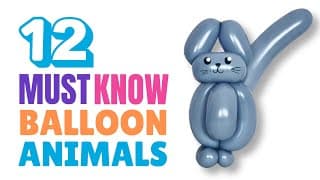 12 Balloon Animals Everyone Should Know / Easy One Balloon Animals