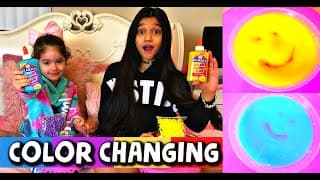NEW ELMERS COLOR CHANGING GLUE|MAKING CRUNCHY SLIME THAT CHANGES COLOR!