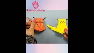 DIY How to Make Origami Pikachu Pikachu Pokémon from Paper Easy Instructions for Kids