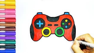 How to draw a Game Controller for Beginners | Step-by-Step Easy Drawing Tutorials