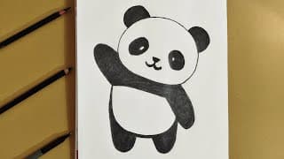 How to draw a cute kawaii panda easy step by step 🐼