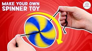 DIY String Spinner Toy | Paper Wheel Spinner Toy