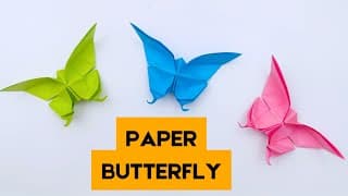 Easy Paper BUTTERFLY Craft for Kids | Step-by-Step Origami BUTTERFLY | Fun Paper Crafts for School