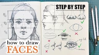 ✏️ A Gentle Guide to Drawing Faces (EASY Step-by-Step Tutorial)