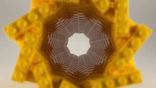 A kaleidoscopic LEGO build