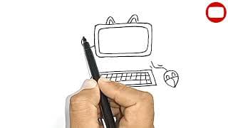 Step-by-Step Guide: How to Draw a Computer for Beginners #ComputerDrawing