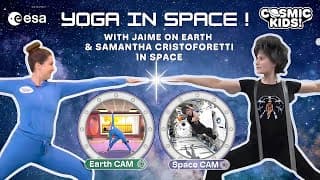 Astronaut does Cosmic Kids Yoga IN SPACE!