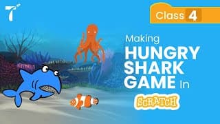 How to make a Hungry Shark Animation Game - Class 4 | Scratch Programming Tutorials | TechoKids