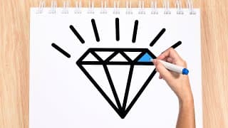 How to Draw a Diamond 💎 Step-by-Step | Fun Art Tutorial