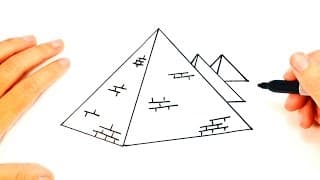 How to draw a Pyramid | Pyramid Easy Draw Tutorial